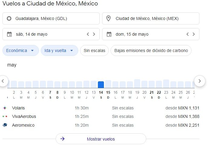 ¿Cuánto cuesta un boleto de avion para ir a Guadalajara